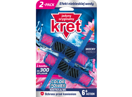 Kostka do WC Color Power Water Lily 2x40g KRET