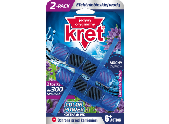 Kostka do WC Color Power Lavender Garden 2x40g KRET