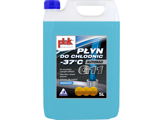 Płyn do chłodnic G11 -37°C gotowy 5 l PLAK AUTORAD
