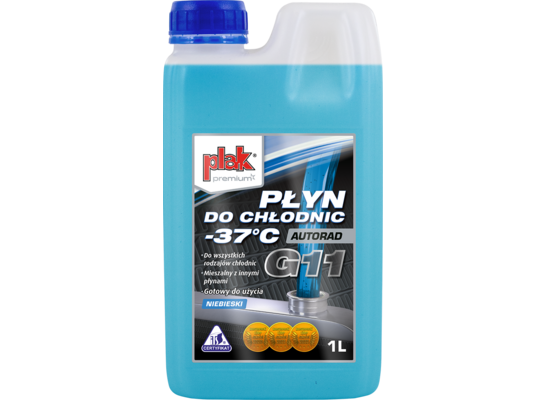 Płyn do chłodnic G11 -37°C gotowy 1 l PLAK AUTORAD