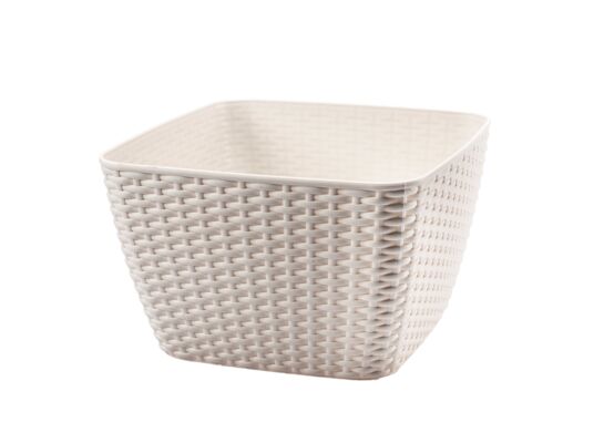 Osłonka VICKY kwadratowa 40 cm krem