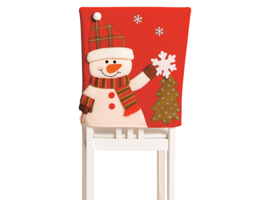 Pokrowiec na krzesło Bałwanek wielokolorowy 60 x 45 cm