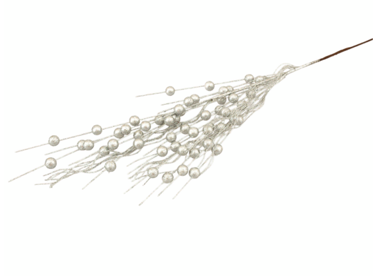 Gałązka ozdobna 89 x 16 cm srebrna