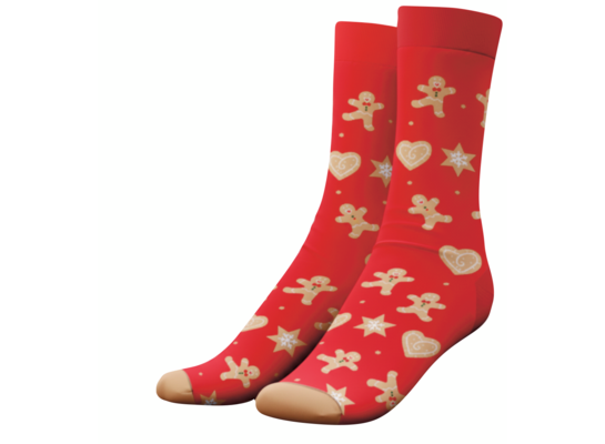 Skarpetki świąteczne pierniki 39-42 czerwone