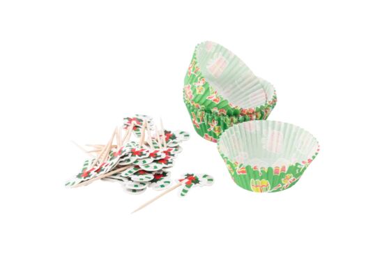 Papierowe foremki do babeczek 24 szt.+wykałaczki 24 szt. Altom Design