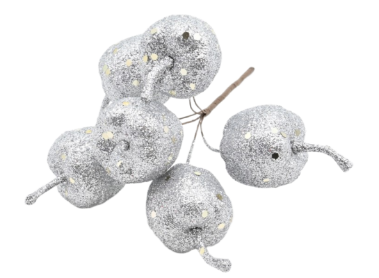 Jabłka na piku wiązka 6 szt. srebrny