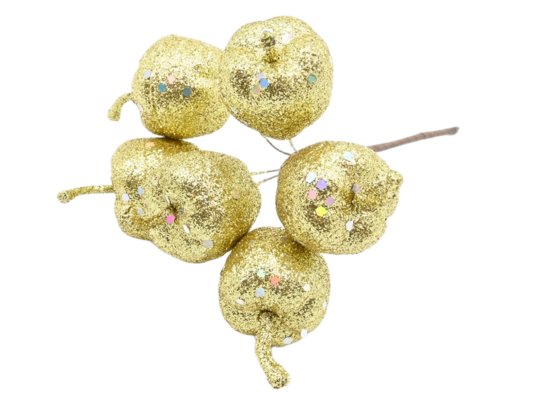 Jabłka na piku wiązka 6 szt. złoty