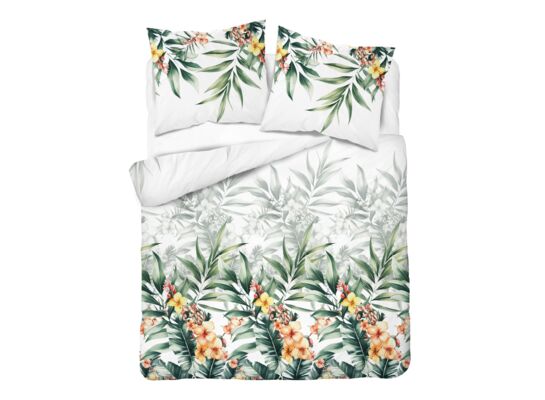 Pościel mikrofibra 220 x 200 cm 5470 A rośliny