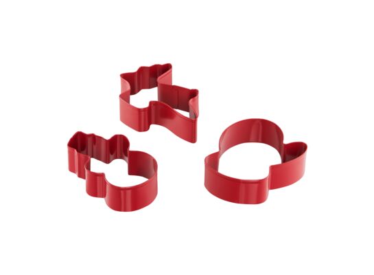 Wykrawaczki do pierniczków Noel czerwony/złoty renifer bałwan rękawica 3 sztuki AMBITION