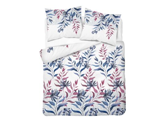 Pościel mikrofibra 160 x 200 cm 5467 A wzór roślinny