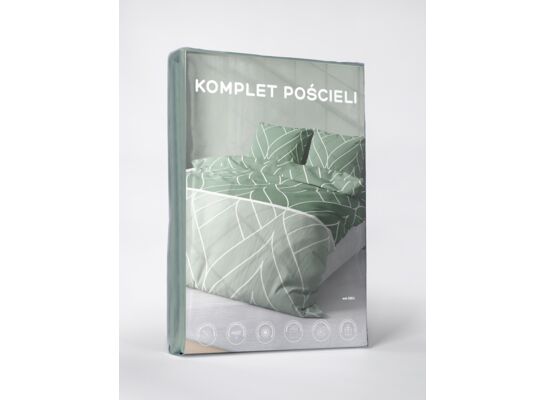 Pościel mikrofibra 160 x 200 cm 5282 A zielono-biały