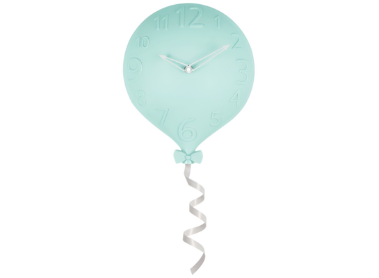 Zegar ścienny Baloni 30 x 25 x 6 cm miętowy