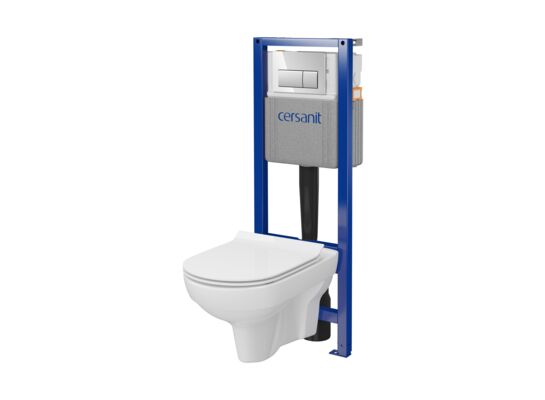 Zestaw podtynkowy z miską WC B984 SYSTEM 40 MECH MZ311 deska DUR SLIM przycisk chrom połysk Cersanit