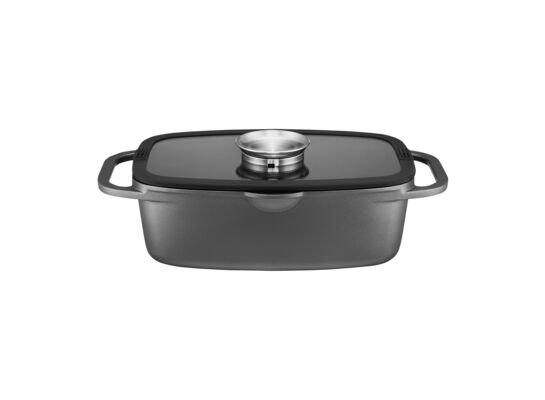 Brytfanna Graphite z pokrywą z powłoką Ilag Essential i Aroma Knob System 32 x 21 cm 6 l AMBITION