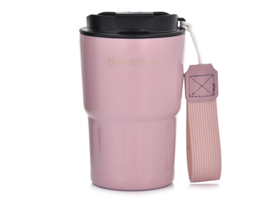Kubek termiczny Fern 350 ml różowy AMBITION