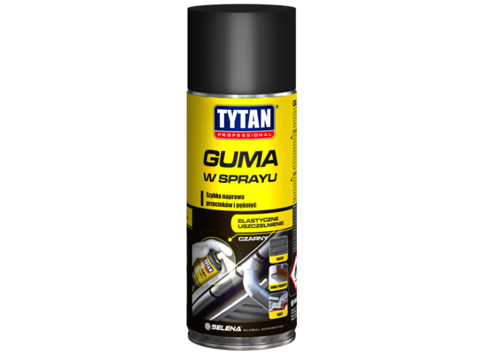 Guma w sprayu 400 ml czarna TYTAN PROFESSIONAL