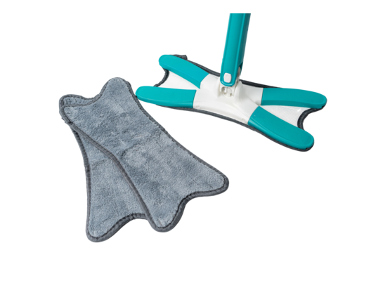 Mop obrotowy wielofunkcyjny płaski wyciskany zielony z 3 wkładami