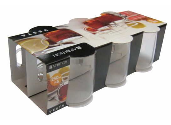 Komplet szklanek Vesta 6 sztuk 250 ml baryłka AMBITION