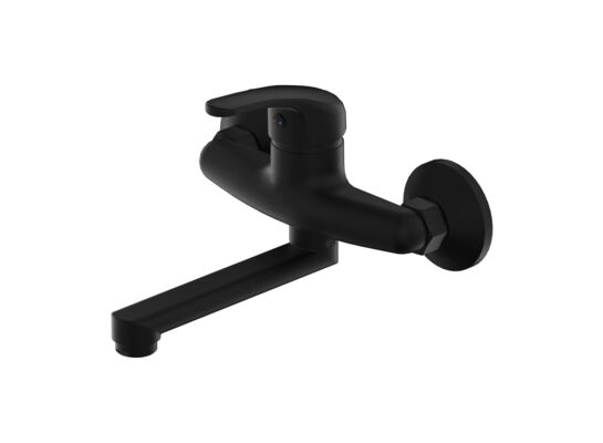 Bateria umywalkowa DECA ścienna 35 mm czarna LIVENO