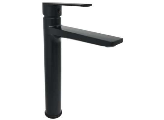 Bateria umywalkowa KAPPA stojąca wysoka 35 mm czarna LIVENO