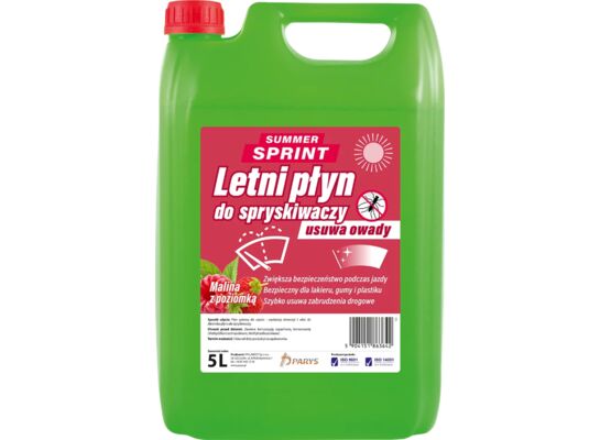 Płyn do spryskiwaczy letni SUMMER SPRINT malina z poziomką 5 l Parys