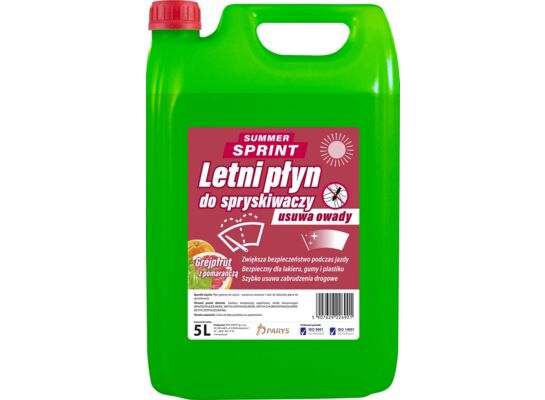 Płyn do spryskiwaczy letni SUMMER SPRINT grejpfrut z pomarańczą 5 l Parys