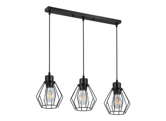 Oprawa wisząca 3 x E27 czarna 12 W IP20 230 V DPM
