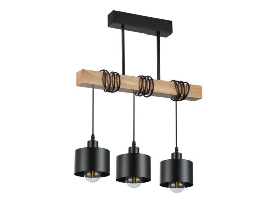 Oprawa wisząca 3 x E27 czarna 12 W IP20 DPM