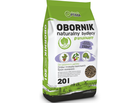Obornik naturalny bydlęcy granulowany 20 l OPTIMA