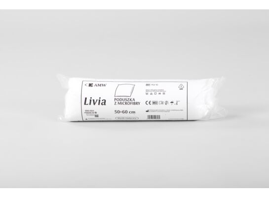 Poduszka z mikrofibry livia 50 x 60 cm biała