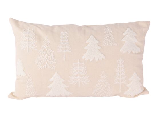 Poduszka świąteczna biało-beżowa 30 x 50 cm