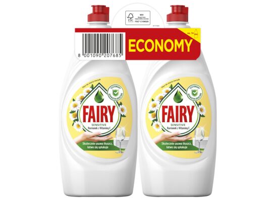 Płyn do naczyń FAIRY rumianek w witaminą E 2 x 900 ml