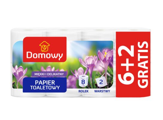 Papier toaletowy DOMOWY 2 warstwy 6+2
