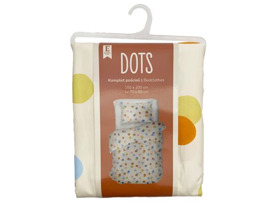 Komplet pościeli Dots 160 x 200 cm + 70 x 80 cm beżowy