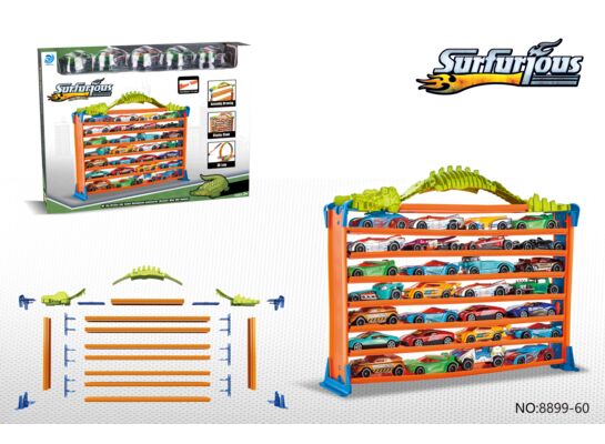 Pojazdy z regałem do przechowywania resoraków