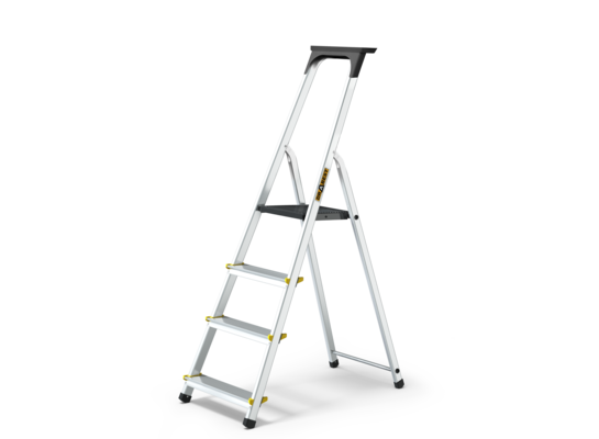 Drabina aluminiowa jednostronna 4 stopniowa PRO