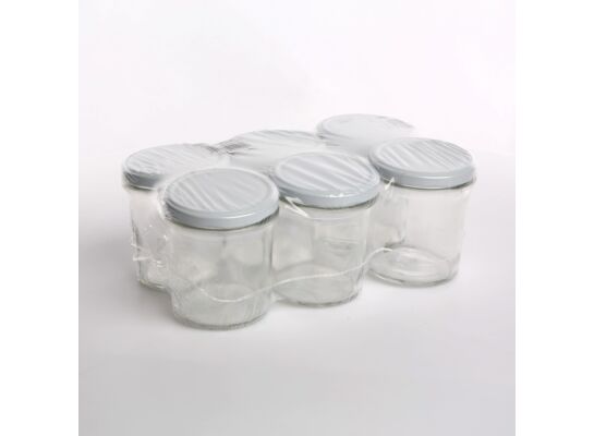 Komplet 6 słoików To-350 + zakrętka biała śr. 82 6Z