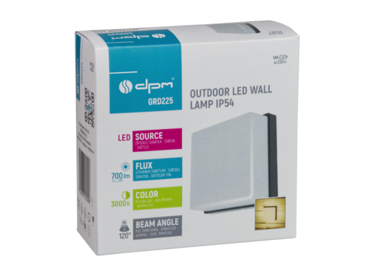 Kinkiet zewnętrzny 8 W 560 lm 3000K IP65 czarny