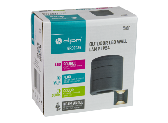 Kinkiet zewnętrzny 3 W 90 lm 3000K IP54 czarny