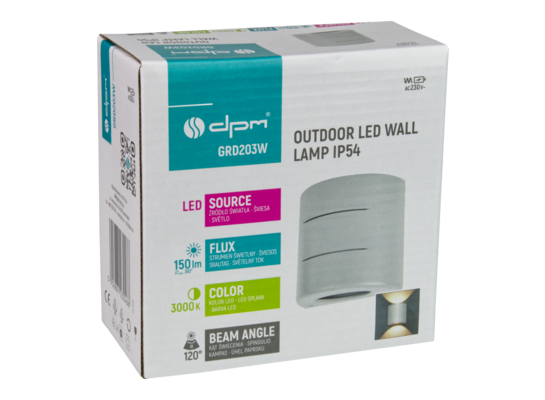 Kinkiet zewnętrzny 3 W 240 lm 3000K IP54 biały