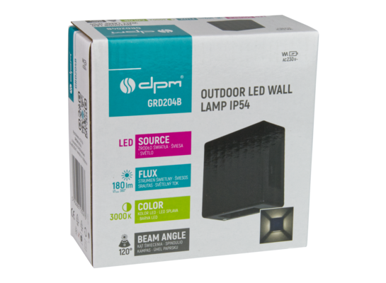 Kinkiet zewnętrzny 6 W 480 lm 3000K IP54 czarny