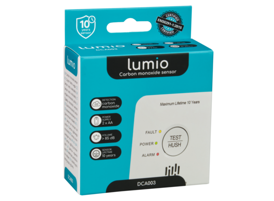 Czujnik czadu bateryjny ścienny Lumio IP20