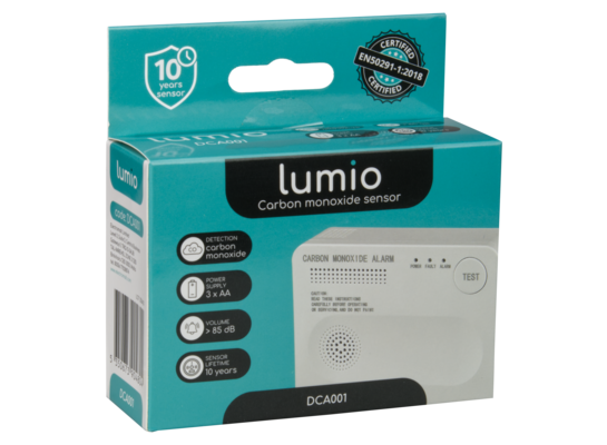 Czujnik czadu bateryjny Lumio IP 20 biały