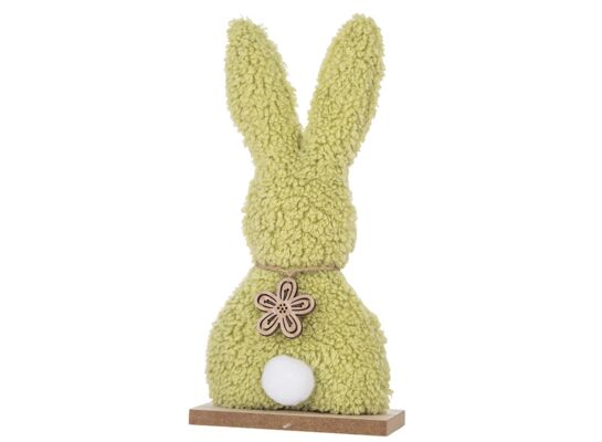 Figurka tekstylna boucle zając 12 x 5 x 25 cm zielony