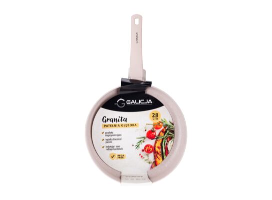 Patelnia głęboka Granita 28 cm beżowy