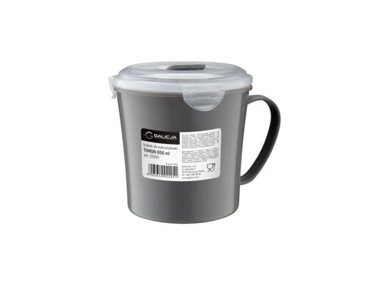 Kubek do mikrofalówki Timon 656 ml szary