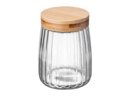 Pojemnik szklany Ribs 1,25 l transparentny