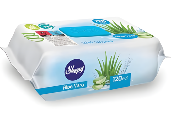 Chusteczki nawilżane Sleepy z Aloesem 120 szt.