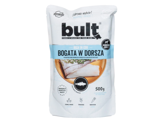 Saszetka dla psa bogata w dorsza 500 g
