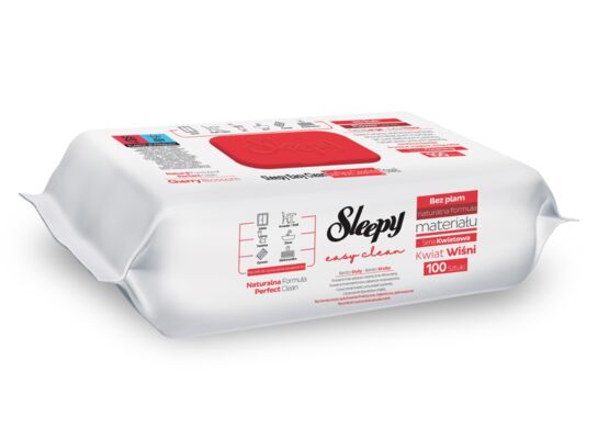 Chusteczki nawilżane do sprzątania SLEEPY EASY CLEAN Cherry CZERWONE 100 szt.